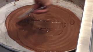 Dark Chocolate Rolled Ice Cream by Miguelitos  How to Ice Cream Rolls [upl. by Thomajan585]