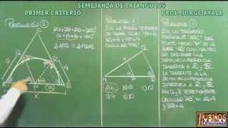 SEMEJANZA DE TRIANGULOS PRIMER CRITERIO  EJERCICIOS RESUELTOS [upl. by Adnoma]