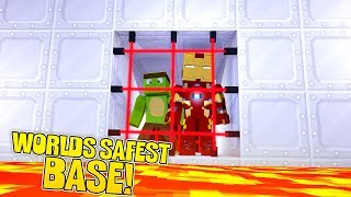 TINY TURTLE BUILDS THE SAFEST BASE ON THE PLANET FOR IRON MAN TO HIDE  MINECRAFT VERSUS [upl. by Nnaecarg369]