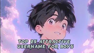 Top 25 attractive Instagram username for boys 👦  Instagram username ideas ❤️  insta username ideas [upl. by Malony]