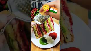 shorts tricolor trending sandwich 🇮🇳🥪🇮🇳😋independenceday special color food youtubeshorts [upl. by Ela]