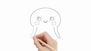 Cute jelly fish drawing for kids and toddler [upl. by Chelsey]