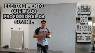 COMO FAZER EFEITO CIMENTO QUEIMADO PROFISSIONAL DA SUVINIL COM MANCHAS NATURAIS passso a passo [upl. by Berga933]