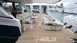 2022 Tiara 48LS  Full Walkthrough and Features From The Miami Boat Show [upl. by Close459]