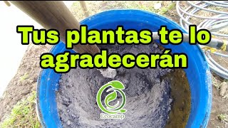 Cómo hacer fertilizante orgánico  biol con estiércol de vaca [upl. by Waneta]