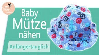 Baby  Kinder Sommer Mütze Sonnenhut nähen für Anfänger  ohne Schnittmuster [upl. by Roderich]