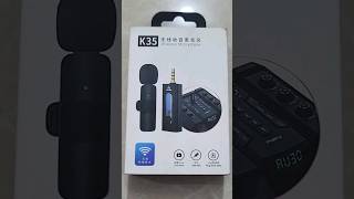 K35 Wireless Microphone microphone k35microphone unboxing [upl. by Nanaek884]