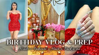 BIRTHDAY GRWM  VLOG  BODY SCULPTING SHOPPING TRAVELING NAILS HAIR  MORE [upl. by Greyson]