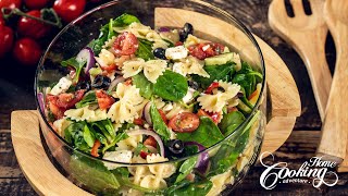 Mediterranean Summer Pasta Salad  Bow Tie Pasta Salad Recipe [upl. by Erdnaxela]