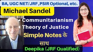 Michael Sandel Communitarianism and Theory of Justice [upl. by Housum]