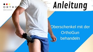 Oberschenkel – Massagepistole Anwendung  Sensitiv und effektiv  die Oberschenkelmassage [upl. by Grevera]