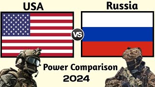 USA vs Russia Military Power 2024  US vs Russia Military Power 2024  world military power [upl. by Corri]