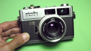 ミノルタ ハイマチックEの使い方 MINOLTA HIMATIC E How to use Rangefinder camera [upl. by Idnahr]