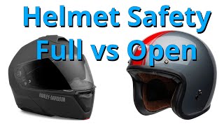 Motorcycle helmet safety Is fullface better than openface The answer may surprise you [upl. by Enilegnave]