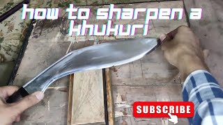 How to Sharpen A Khukuri A complete guide on Sharp a Nepalese Kukri  Himalayan Blades [upl. by Nnaeilsel]