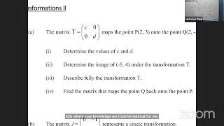 CSEC Mathematics transformation Matrices [upl. by Nisay657]