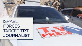 Israeli forces target TRT journalists in Palestines Gaza [upl. by Ainoval]