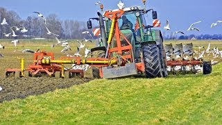 Ploughing and soil preparation in one pass with a Fendt 936 Vario with Kverneland 7 furrow LO 100 [upl. by Naivatco]