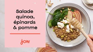 Recette de la Salade quinoa épinards amp pomme [upl. by Rosabella]