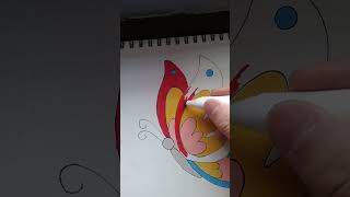 motyek shortvideo shorts butterfly drawing rysowanie hobby art cartoon [upl. by Boothman318]