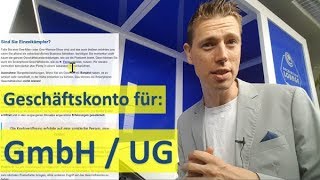 Geschäftskonto für GmbH  UG haftungsbeschränkt [upl. by Enajyram]