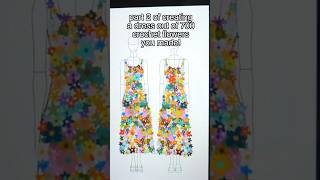 Part 2 of creating a dress out of 700 of your flowers crochet yarnspo [upl. by Enelad682]