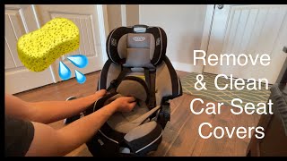 How to remove amp clean your car seat covers Graco car seat [upl. by Shaeffer]