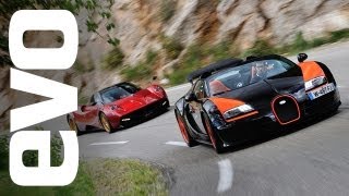 Bugatti Veyron Vitesse vs Pagani Huayra  evo DIARIES [upl. by Nniuqal]