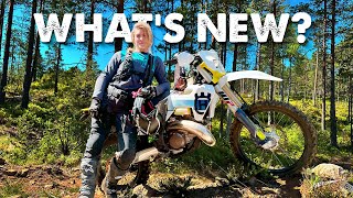 Husqvarna 2024 two stroke enduro bikes ridden reviewed and tested  TE 150 250 300 [upl. by Charo]