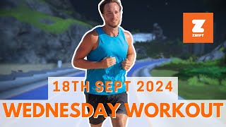 Wednesday Workout  Group A  Zwift Run Channel [upl. by Letnwahs]