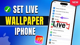 ios 17  How to set live wallpaper iphone 2024 [upl. by Jerusalem]