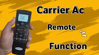 Carrier ac remote function  how to use carrier ac remote [upl. by Silvio]