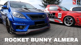 Nissan Almera Custom Modified with Rocket Bunny Kits [upl. by Solokin393]