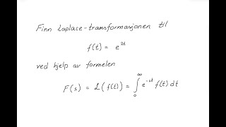 Hvordan brukes formelen for Laplacetransformasjonen [upl. by Yllah]