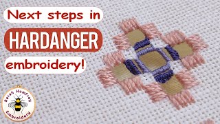 Take The Next Steps In Hardanger Embroidery  2 more stiches to try overcast bars amp buttonhole bars [upl. by Drawd]