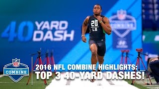 Top 3 Fastest LB 40Yard Dashes  2016 NFL Combine Highlights [upl. by Gae]