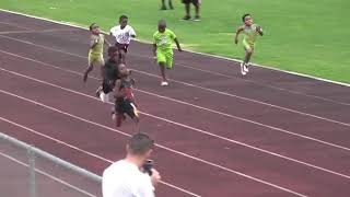 Rudolph Ingram aka Blaze breaks records He is 7 year old and he sprints 100 m in 1348 seconds [upl. by Nivre923]