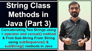 String class Methods in Java  String Concatenation in Java  substring method in Java Hindi [upl. by Mandie821]