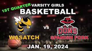 Varsity Girls Basketball Wasatch vs Spanish [upl. by Nawat]