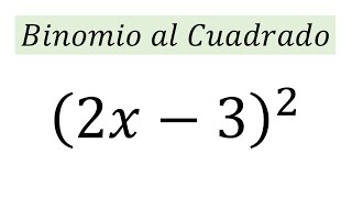 Binomio al cuadrado  ejemplo 02 [upl. by Aeikan]