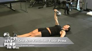 One Arm Kettlebell Floor Press  How To [upl. by Nidla259]