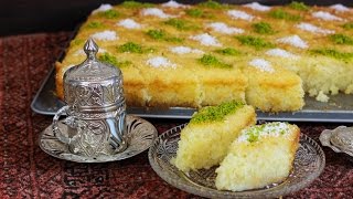 Türkisches Dessert  Revani Tatlisi  Grießkuchen [upl. by Lap648]