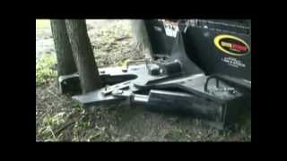 Quick Attach Power Axe Skid Steer Attachment Cuts Trees  900630 [upl. by Ecirpac]