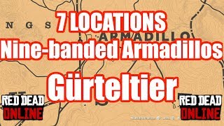 7 Locations Armadillos Gürteltier Red Dead Redemption 2 Online [upl. by Yrrag]