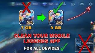 How to Remove Datas that are No Longer Needed in Mobile Legends [upl. by Leinoto]