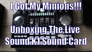 Unboxing The Live Sound K1 Webcast Sound Card [upl. by Nowyt]