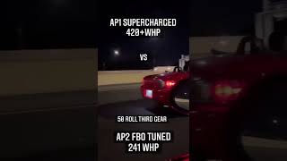 S2000 AP1 Supercharged VS AP2 FBO Tuned both by Jeff Evans [upl. by Lyrred417]