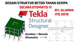 Tutorial Tekla Structural Designer  Desain Beton Tahan Gempa Secara Otomatis [upl. by Annaoy]