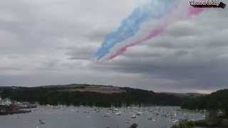 Fowey Royal Regatta 2014 Red Arrows Display Highlights [upl. by Tunk]