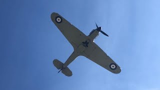 WW2 Hurricane fly past amp exPrudhomme FC test run at Santa Pod Raceway Dragstalgia 2022 [upl. by Klepac868]